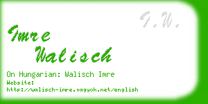 imre walisch business card